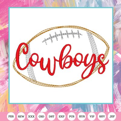 cowboys football embroidery design